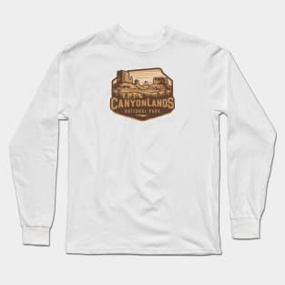Retro Canyonlands National Park Emblem Long Sleeve T-Shirt
